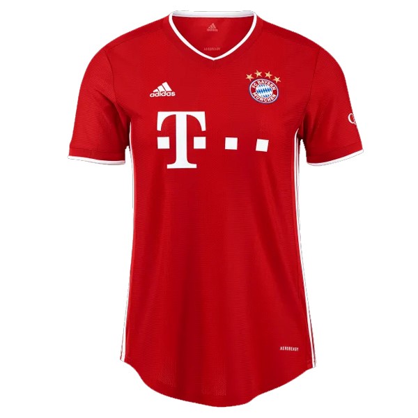 Camiseta Bayern Munich Replica Primera Ropa Mujer 2020/21 Rojo